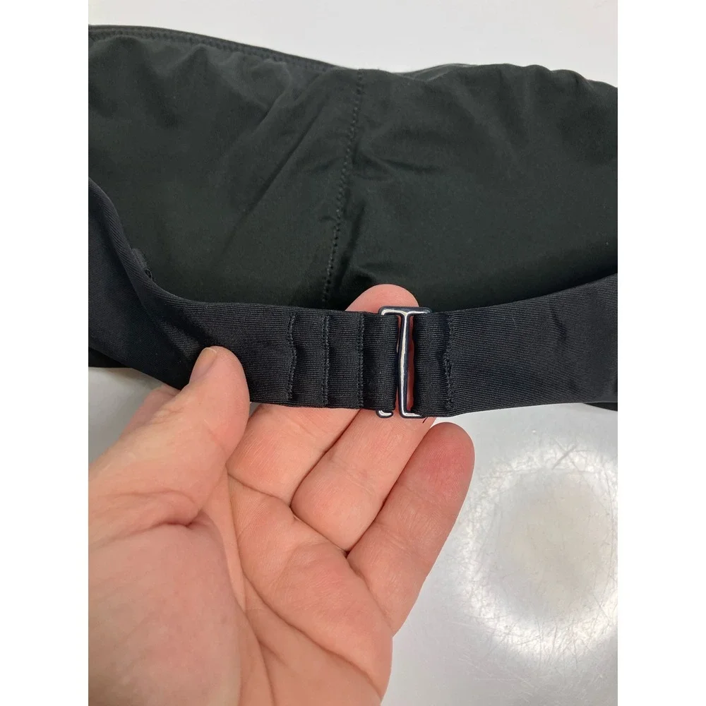Aerie Bandeau Bikini Top Women Small Black Excellent Strapless Hook Back Swim